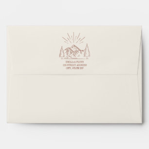 Enveloppe Mariage rustique de la forêt de montagne de Terrac