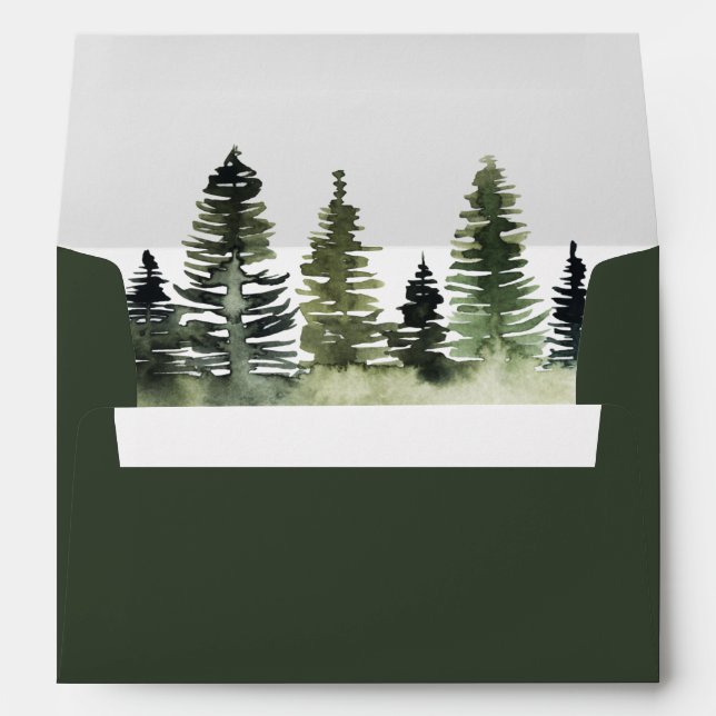 Enveloppe Mariage rustique de pin sylvestre (Dos (Bas))