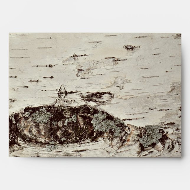 Enveloppe Mariage Rustique en bois de Birch (Devant)