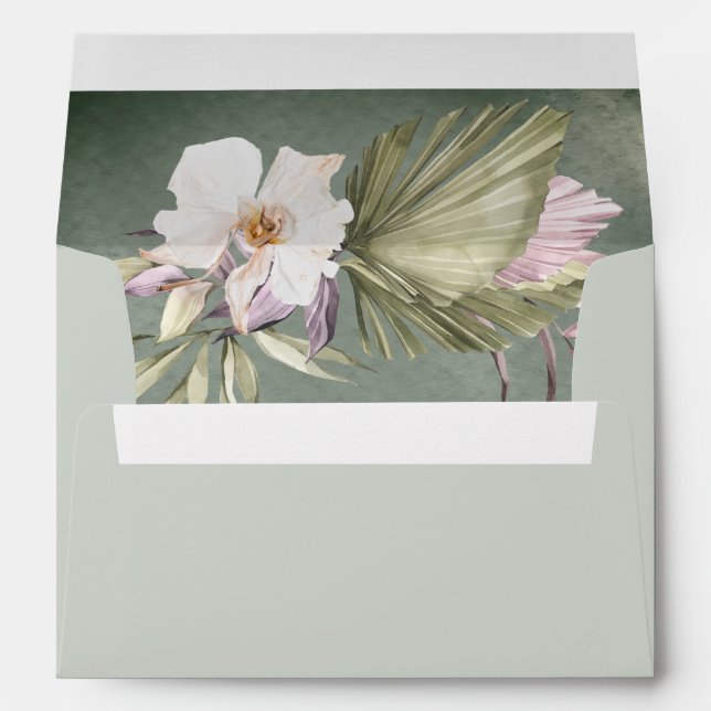 Enveloppe Mariage Sage et Boho Orchid 2 (Dos (Bas))
