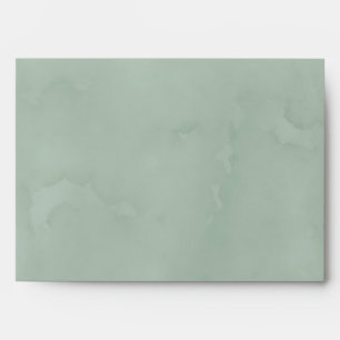 Enveloppe Mariage Sage Green Watercolor Peony