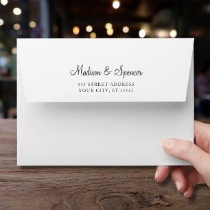 Enveloppe Mariage simple blanc solide 5x7