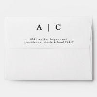 Mariage simple de monogramme blanc et noir