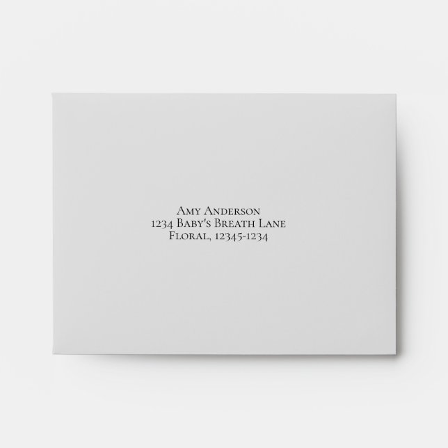 Enveloppe Mariage Simple Elegant Sage Greenery RSVP (Devant)