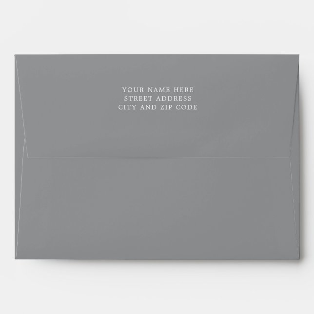 Enveloppe Mariage simple et élégante (Dos (Haut rabat))