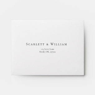 Enveloppe Mariage simple et moderne auto-adressé RSVP