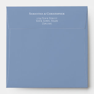 Enveloppe Mariage simple minimaliste Dusty Blue Carré