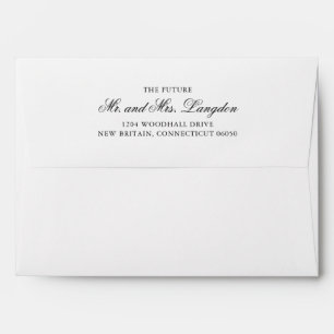 Enveloppe Mariage simple traditionnel formel élégant