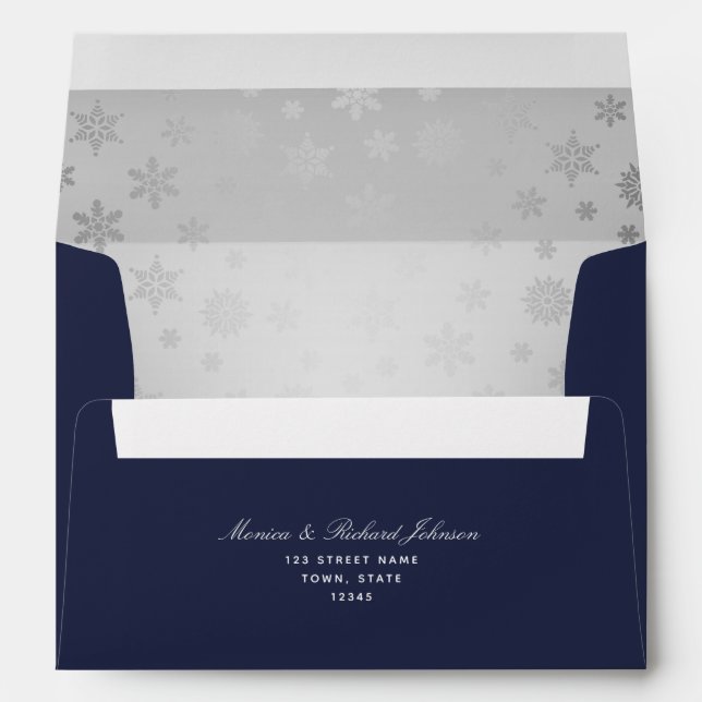 Enveloppe Mariage Snowflake (Dos (Bas))