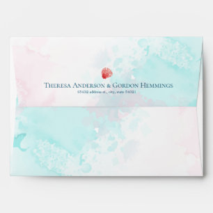 Enveloppe Mariage sous-marin Coral Reef