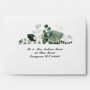 Enveloppe MARIAGE SPRING BEAUTY BOTANIQUE VERDURE