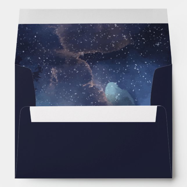 Enveloppe Mariage Starry Night Sky (Dos (Bas))