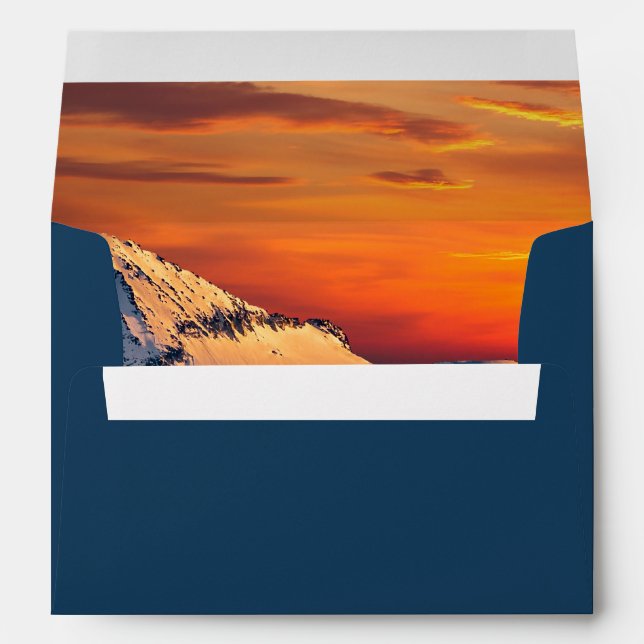 Enveloppe Mariage Sunset Winter Wonderland (Dos (Bas))