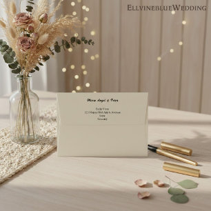 Enveloppe Mariage sur mesure avec typographie minimaliste