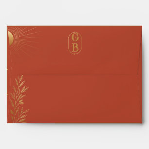 Enveloppe Mariage Terre Cuite Bohème Soleil