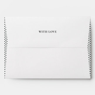Enveloppe Mariage Thème Points Noirs et Blanc