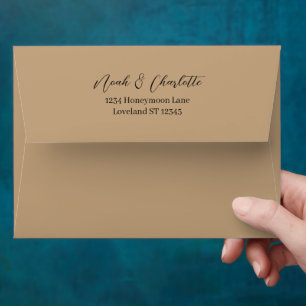 Enveloppe Mariage Tons Terre Brun Tan Occasion Spéciale