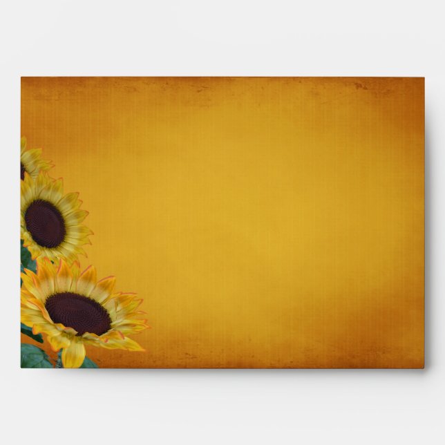 Enveloppe Mariage tournesol (Devant)