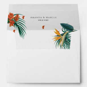 Enveloppe Mariage Tropical