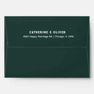 Enveloppe Mariage turquoise Exotique Floral Personnalisé