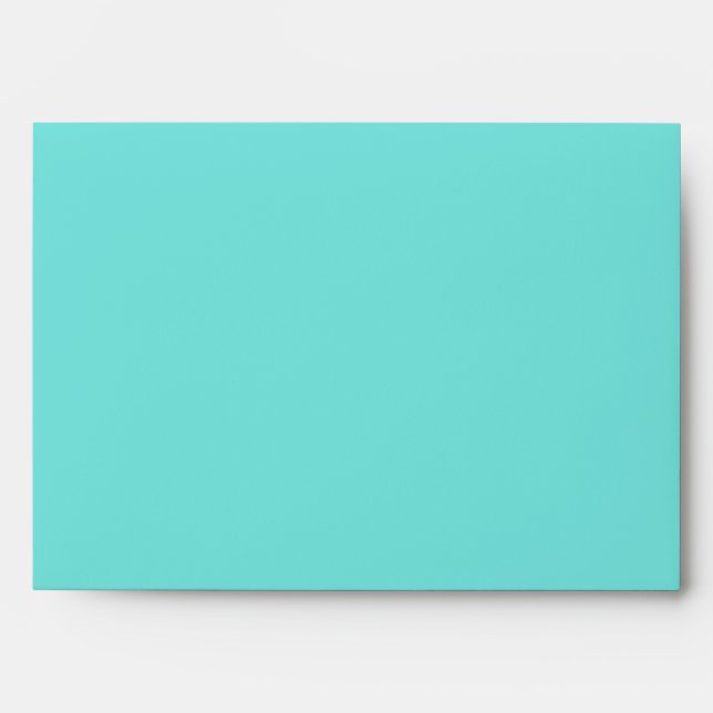 Enveloppe Mariage turquoise Turquoise Bleu & Bow (Devant)