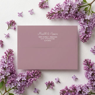 Enveloppe Mariage Uni Mauve Violet 5x7