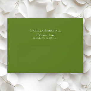 Enveloppe Mariage vert coloré