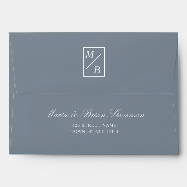 Enveloppe Mariage vert de taille minimale (Dos (Haut rabat))