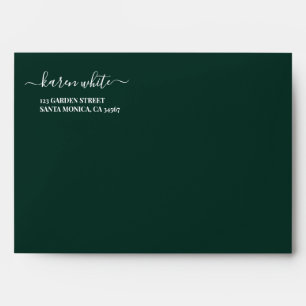 Enveloppe Mariage vert forestier