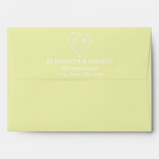 Enveloppe Mariage vert Gem Stone Pastel