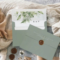 Enveloppe Mariage verte Dusty Sage