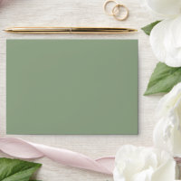 Enveloppe Mariage verte Sage