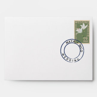 Enveloppe mariage vintage