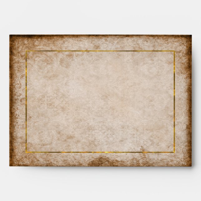 Enveloppe Mariage vintage de baies roses (Devant)