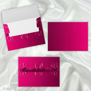 Enveloppe Mariage vintage Fuchsia rose élégant