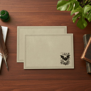 Enveloppe Mariage Vintage Gothique Toile Chauve-Souris Tan N