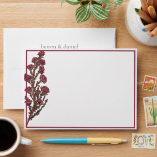 Enveloppe Mariage Vintage rose rose minimaliste