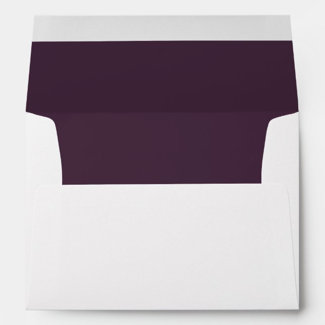 Enveloppe Mariage violet foncé (Dos (Bas))