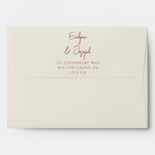 Enveloppe Mariage Whimsical Terry Boho Beige Terracotta