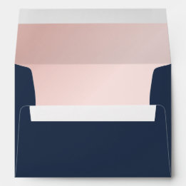 Enveloppe Marine Blue and Blush Modern Mariage Adresse de re