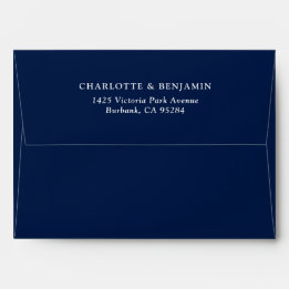 Enveloppe Marine Blue Modern Custom Wedding 5x7