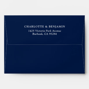 Enveloppe Marine Blue Modern Custom Wedding 5x7