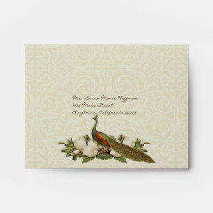 Enveloppe Marine de Mariage damassé