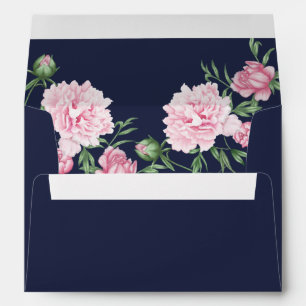 Enveloppe Marine Floral Pink Peony
