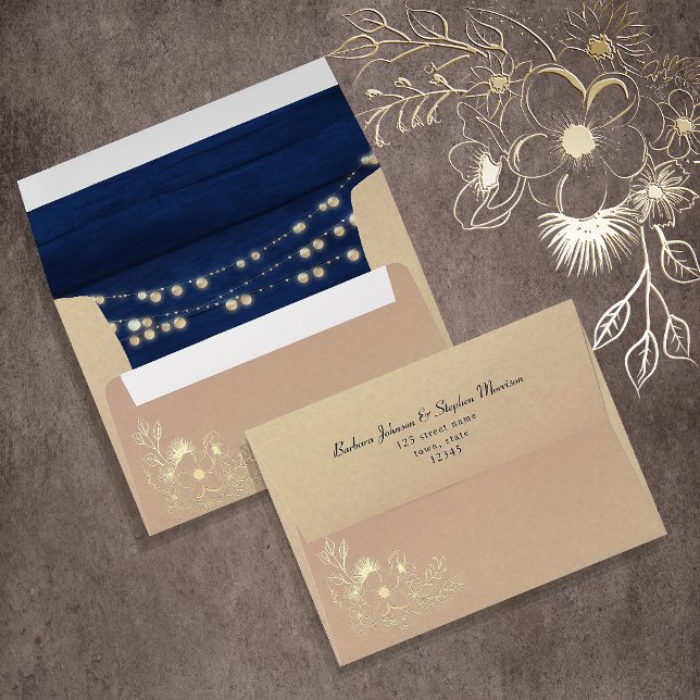 Enveloppe Marine String éclaire l'enveloppe de Mariage rusti (Créateur téléchargé)