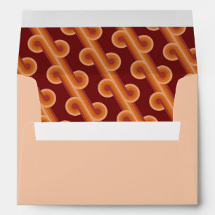 Enveloppe Maroon Rouge Orange Cercles Fusion Art Motif