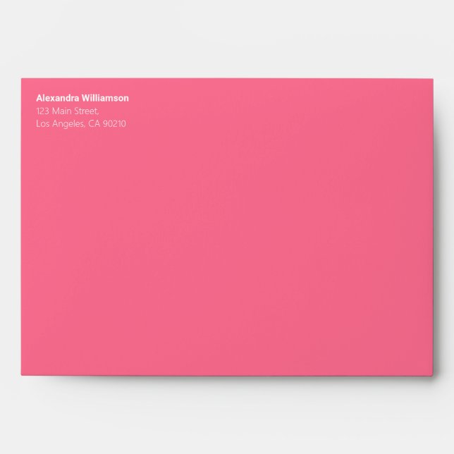 Enveloppe Marque personnelle moderne simple élégant rose flo (Devant)
