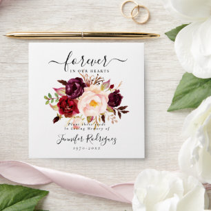 Enveloppe Marsala Burgundy Boho Seed Packet Memorial Funeral