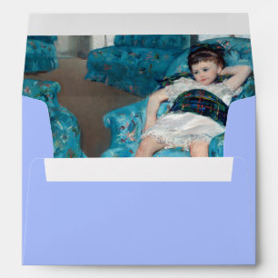 Enveloppe Mary Cassatt - Petite fille dans un fauteuil bleu