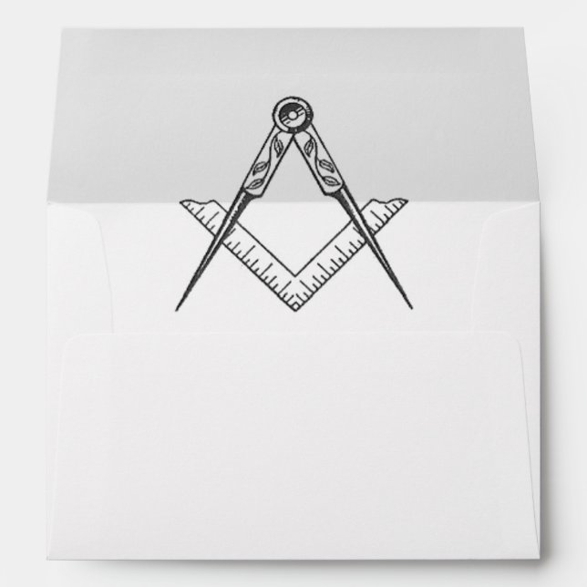 Enveloppe Masonic Freemason Masonry Adresse de retour (Dos (Bas))